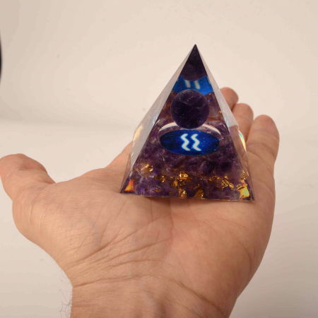 Piramida de Energie Orgonica cu Cristale de Vindecare specifice a Zodiilor pentru Relaxare, Meditatie si Ornament [3]
