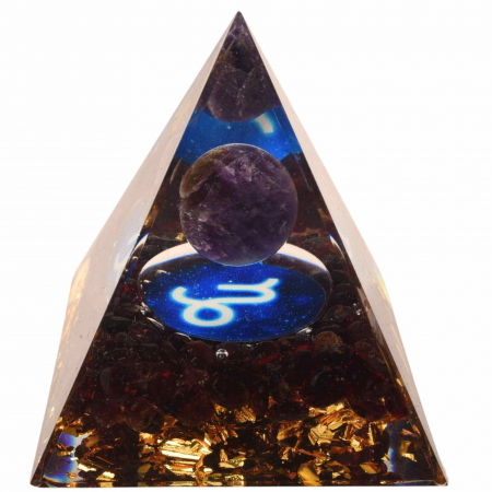 Piramida de Energie Orgonica cu Cristale de Vindecare specifice a Zodiilor pentru Relaxare, Meditatie si Ornament [0]