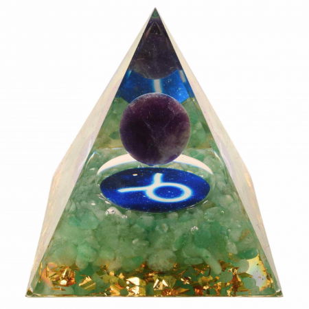 Piramide din Cristal și Orgonice - Piramida de Energie Orgonica cu Cristale de Vindecare specifice a Zodiilor pentru Relaxare, Meditatie si Ornament