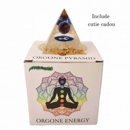 Piramida de Energie Orgonica cu Cristale de Vindecare specifice a Zodiilor pentru Relaxare, Meditatie si Ornament [2]
