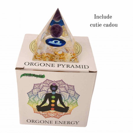 Piramida de Energie Orgonica cu Cristale de Vindecare specifice a Zodiilor pentru Relaxare, Meditatie si Ornament [2]