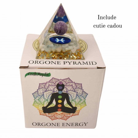 Piramida de Energie Orgonica cu Cristale de Vindecare specifice a Zodiilor pentru Relaxare, Meditatie si Ornament [4]