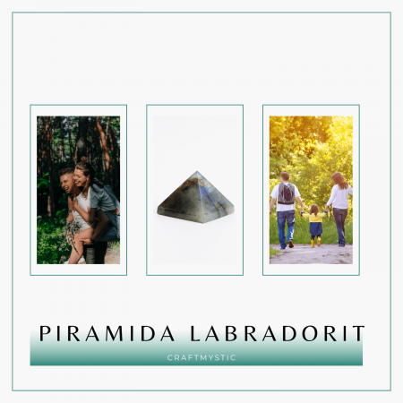 Piramida din Labradorit Sculptata Manual, 4 cm - Amplificator de Protectie si Intuitie [5]