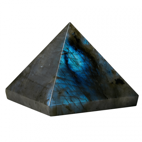 Piramide din Cristal Brut - Piramida din Labradorit 8 cm pentru Vindecare prin Cristale - Piatra Naturala pentru Meditatie, Reiki, Echilibrare Chakra si Grila de Cristale