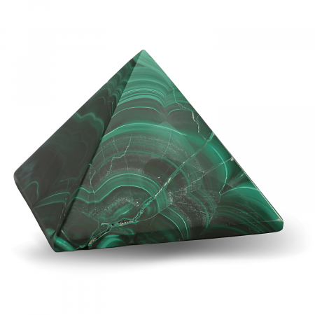 Piramida Malachit natural H 40-45 mm Latime 60 mm 210-230 gr - Sursa de Echilibru și Armonie