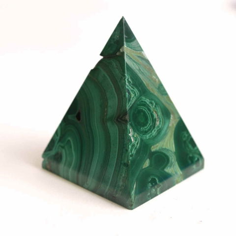 Rac - Piramida Malachit natural H 5.1-6.4 cm Latime 4.6-4.9 cm 166-201 gr - Echilibru si Armonie Interioara
