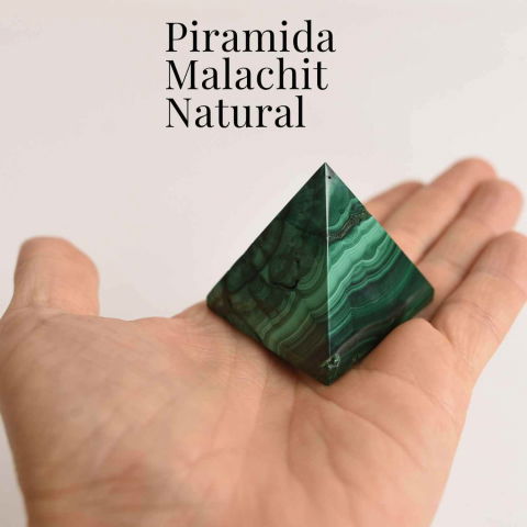 Piramida Malachit natural H 4 - 4.9 cm Latime 4 - 4.6 cm 126-151 gr - Vindecare Emotionala [2]
