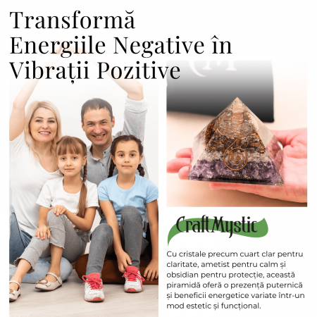 Piramida Orgonica pentru Protectie Energetica, Vindecare si Meditatie - Dimensiune 70-75 mm [6]
