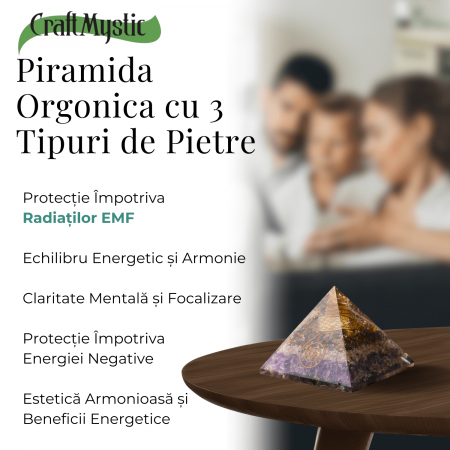 Piramida Orgonica pentru Protectie Energetica, Vindecare si Meditatie - Dimensiune 70-75 mm [1]
