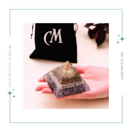 Piramida Orgonica pentru Protectie Energetica, Vindecare si Meditatie - Dimensiune 70-75 mm [7]