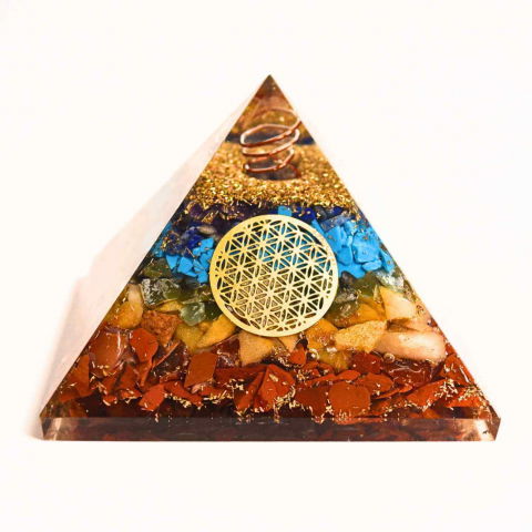Echilibrare Energetica - Piramida Orgonica 7 Chakre cu Floarea Vietii - Energie si Armonie