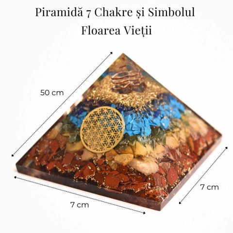 Piramida Orgonica 7 Chakre cu Floarea Vietii - Energie si Armonie [2]