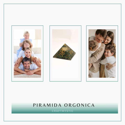 Piramida Orgonica cu Simboluri Zibu si Jad Verde – Energia Secreta a Echilibrului [7]