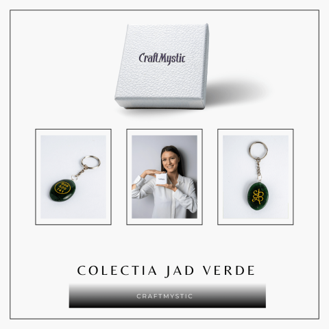 Piramida Orgonica cu Simboluri Zibu si Jad Verde – Energia Secreta a Echilibrului [6]