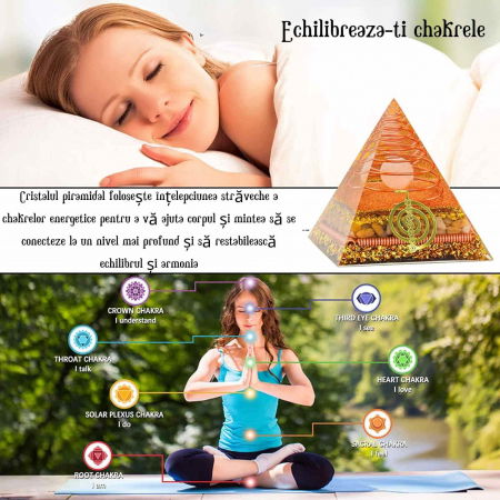 Piramida Orgonit 8.5 cm pentru energie pozitiva, echilibrare spirituala si protectie impotriva emisiilor electromagnetice [3]