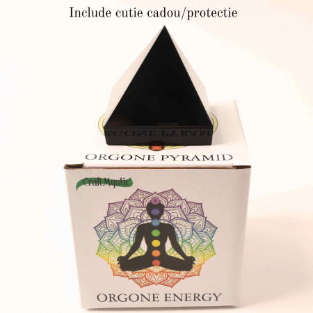 Piramida de Obsidian Natural, 60 mm - Protectie si Purificare Energetica [2]