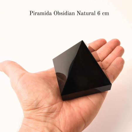 Piramida de Obsidian Natural, 60 mm - Protectie si Purificare Energetica [4]