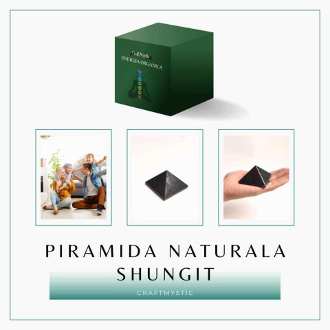 Piramida Sculptata Manual 60mm din Shungit Natural [7]