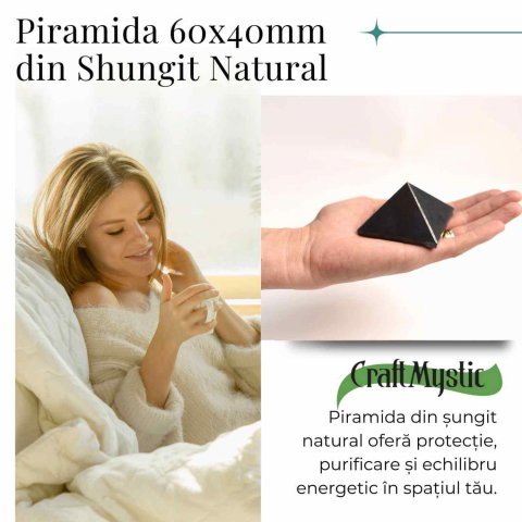 Piramida Sculptata Manual 60mm din Shungit Natural [1]