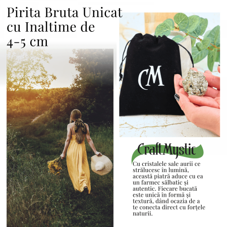 Specimen Pirita Bruta 4-5 cm - Creste Energia si Increderea [4]