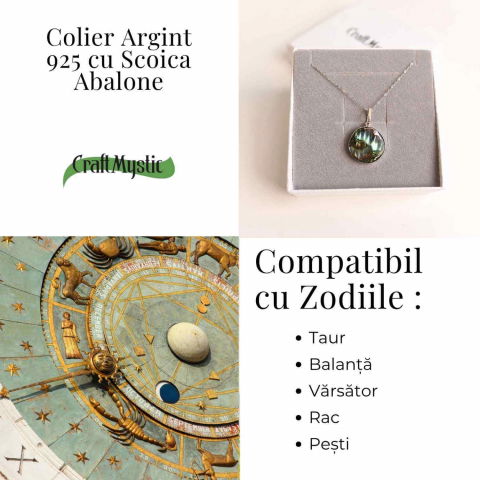 Armonie Interioara si Energie Oceanica – Colier Rotund cu Scoica Abalone si Argint 925 [3]