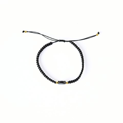 Protectie si Noroc – Bratara cu Charm Pisica din Scoica Naturala, Neagra [9]