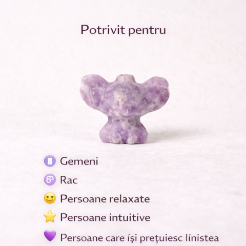 Figurina din Lepidolit – o prezenta blanda pentru liniste interioara [3]