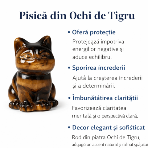 Figurina Pisica din Ochi de Tigru – Protectie, Curaj si Incredere Personala [4]