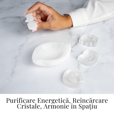 Placa Decorativa din Selenit Natural 5.5 cm – Model Alba ca Zapada – Puritate si Armonie Interioara [3]