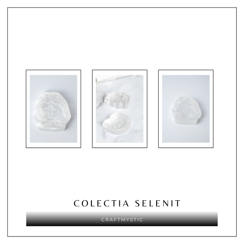 Placa Decorativa din Selenit Natural 5.5 cm – Model Alba ca Zapada – Puritate si Armonie Interioara [6]