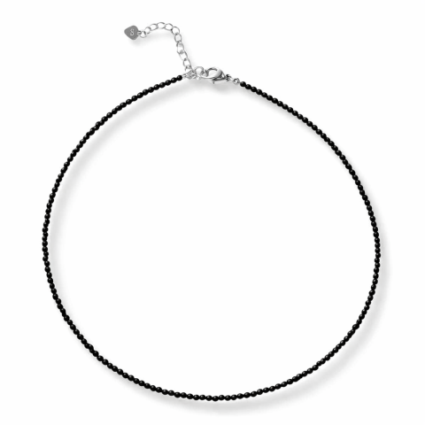 Obsidian - Protectie si Claritate – Choker din Otel Inoxidabil cu Obsidian Natural Fatetat