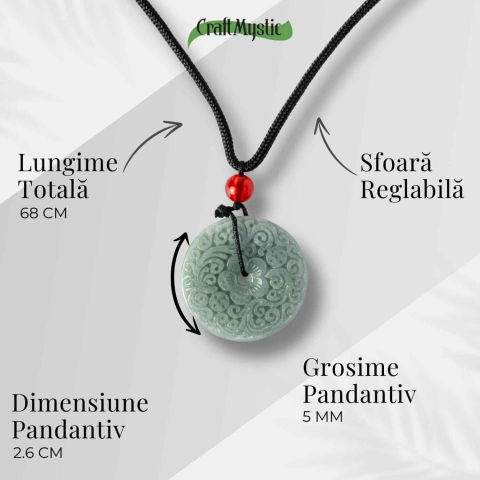 Protectie si Echilibru – Colier cu Jad Natural Sculptat [7]