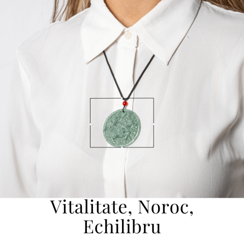 Colier din jadit rusesc natural cu dragon protectiv – talisman de forta si echilibru [1]