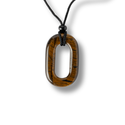 Colier cu Pandantiv Oval din Ochi de Tigru Natural – Putere si Protectie [8]