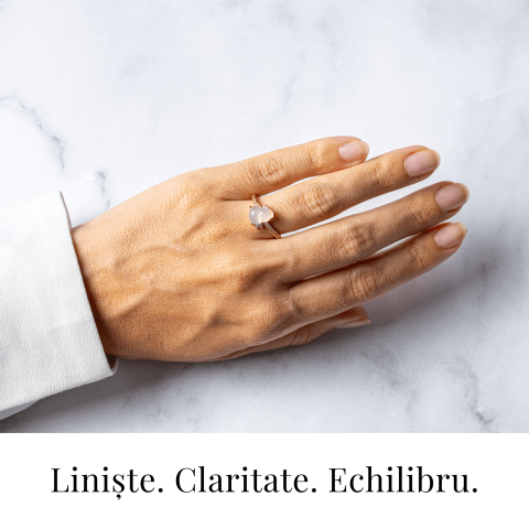 Inel Tartaruta cu Calcedonie Alba Naturala si Cupru – Simbol al Puritatii si Linistii Interioare [1]