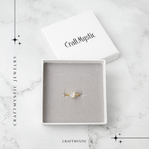 Inel Tartaruta cu Calcedonie Alba Naturala si Cupru – Simbol al Puritatii si Linistii Interioare [6]