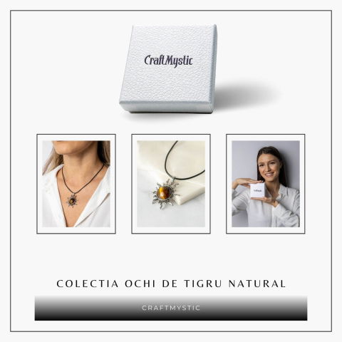 Putere si Vitalitate – Colier Soare cu Ochi de Tigru Natural [7]