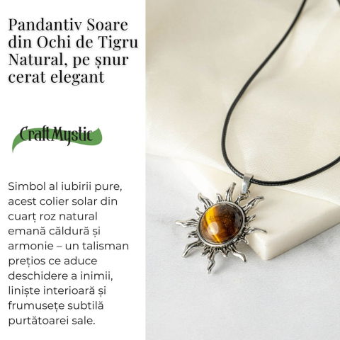 Putere si Vitalitate – Colier Soare cu Ochi de Tigru Natural [2]