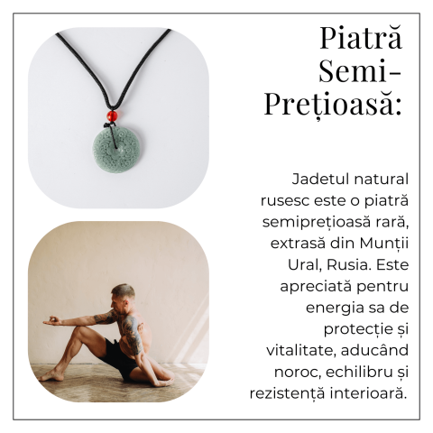 Protectie si Echilibru – Colier cu Jad Natural Sculptat [4]