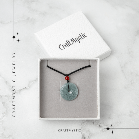 Protectie si Echilibru – Colier cu Jad Natural Sculptat [5]