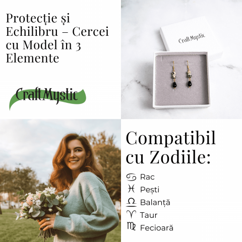 Cercei cu Energie de Echilibru si Protectie – Model in 3 Elemente [4]