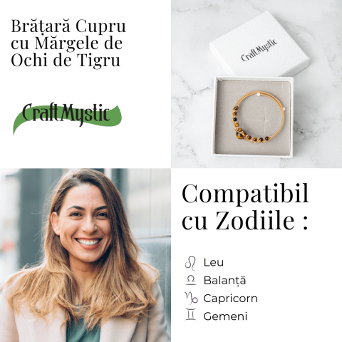 Protectie si Claritate Mentala - Bratara din Ochi de Tigru Natural [4]