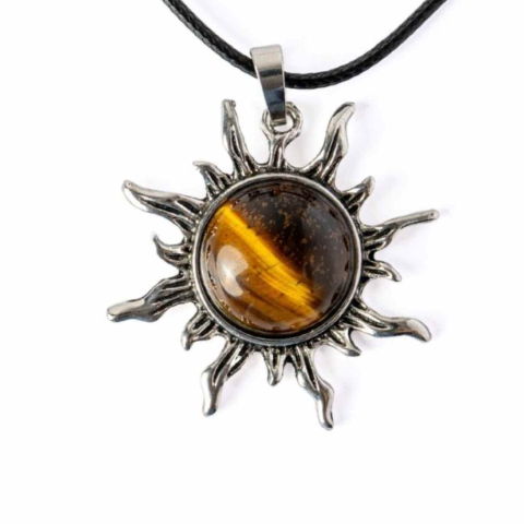 Claritate Mentala si Focus - Putere si Vitalitate – Colier Soare cu Ochi de Tigru Natural