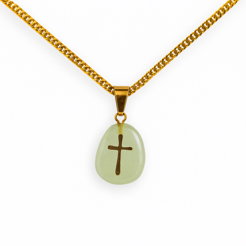 Prosperitate si Abundenta - Putere, Speranta si Credinta – Aventurin Verde si Cruce Auriu