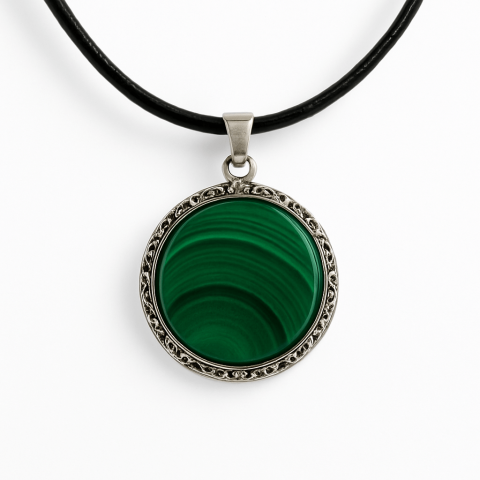 Prosperitate si Abundenta - Puterea transformarii – Colier cu malachit pentru claritate si curaj