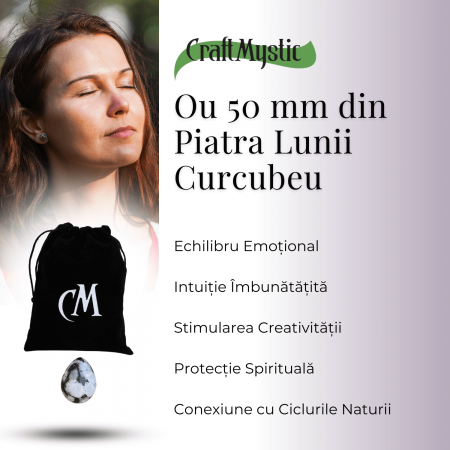 Ou Handmade de 50mm din Piatra Naturală de Piatra Lunii Curcubeu [6]
