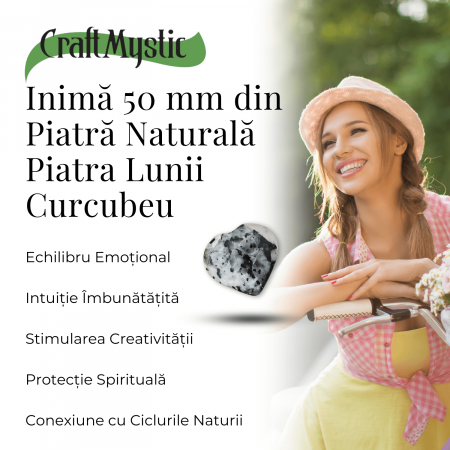 Inima Sculptata Manual de 50mm din Piatra Lunii Curcubeu Naturala [4]