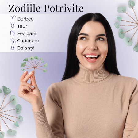 Ramurica Creativă DIY cu Pietre Naturale de Aventurin Verde (9 Pietricele) [1]