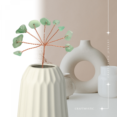 Ramurica Creativă DIY cu Pietre Naturale de Aventurin Verde (9 Pietricele) [2]