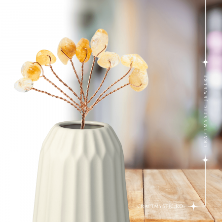 Ramurica DIY din Pietre Naturale Citrin (9 Pietricele) [2]